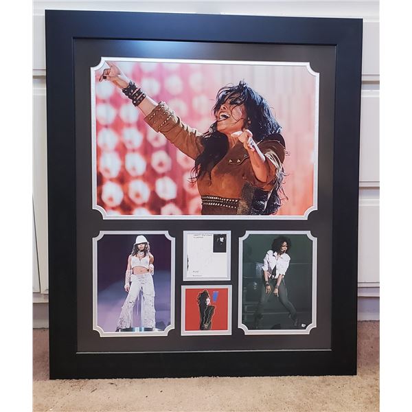 Janet Jackson Autograph in 24x28 Display. Global Authentics COA.