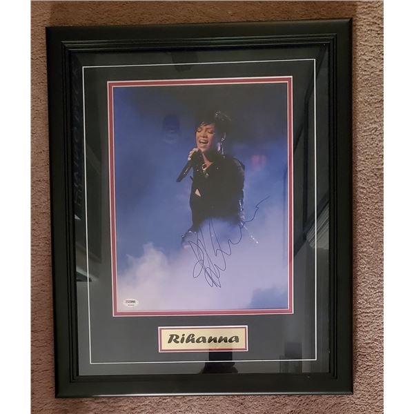 Rihanna 11x14 Signed Photograph in 18x22 Framed Display.  JSA COA.
