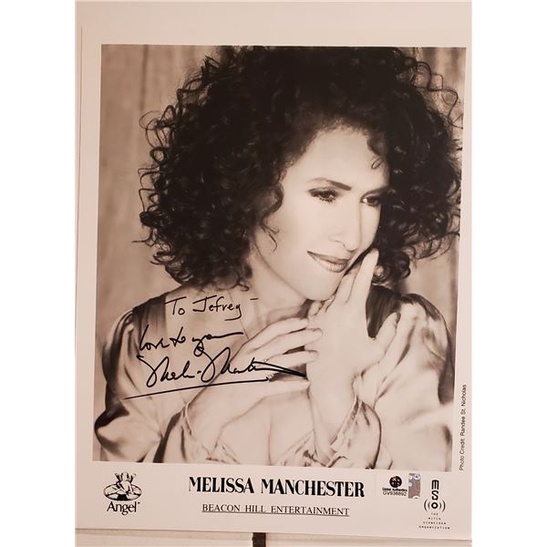 Melissa Manchester Autographed 8” x 10” Photograph.  Global Authentics COA.