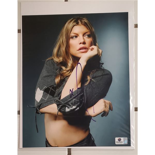 Fergie Autographed 8” x 10” Photograph. Black Eyed Peas.  Global Authentics COA.