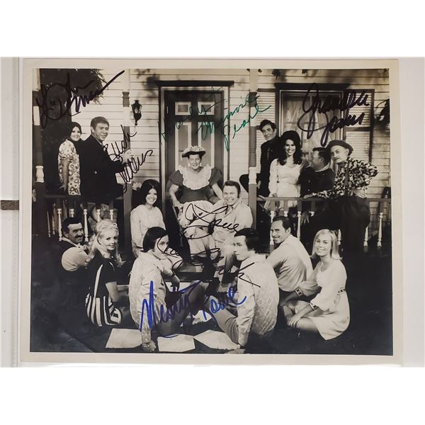 Hee Haw Signed Photo. Roy Clark Buck Owns, Grandpa Jones, Minnie Pearl, Misty Rowe, Lulu Roman. COA