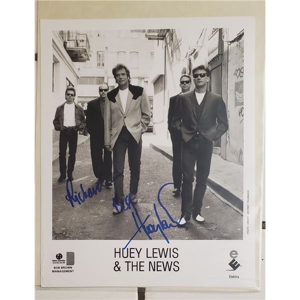 Huey Lewis  Autographed 8” x 10” Photograph. Global Authentics COA.
