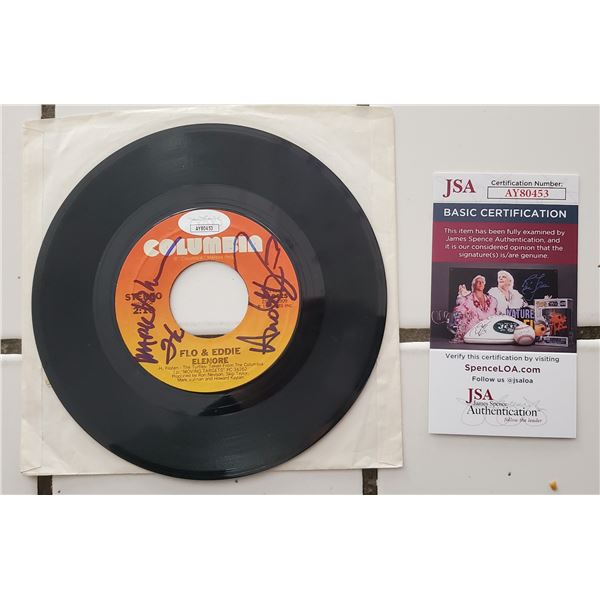 Mark Volman and Howard Kaylan, The Turtles, Autographed Flo & Eddie 45 Record.  JSA COA.