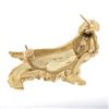 Image 4 : 14K Gold Detailed Textured Florentine Cocker Spaniel Dog w/ Ruby Eye Pin Brooch