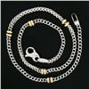 Image 2 : 14k Gold 11.5" 2.3mm Franco Link Chain Anklet Bracelet w/ Round Yellow Stations