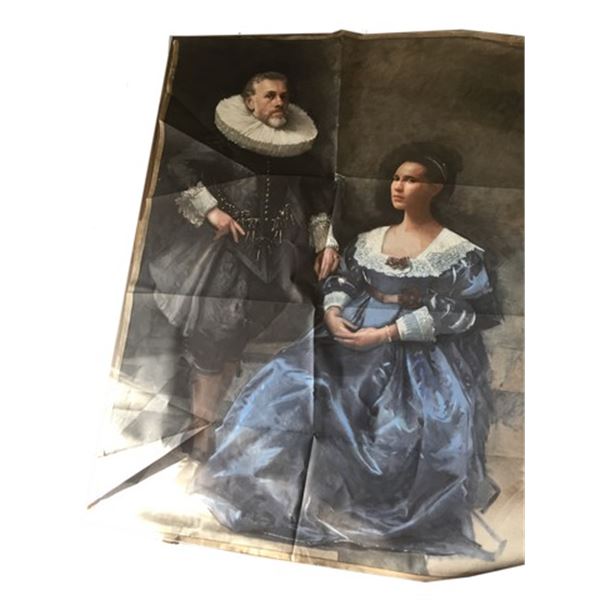 Tulip Fever Cornelis (Christoph Waltz) & Sophia (Alicia Vikander) Portrait Movie Props