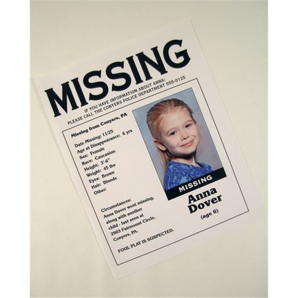 Prisoners Missing Flyer Movie Props