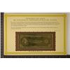Image 1 : GOLD FOIL REPLICA OF A 1918 US  $2 CRISP UNC BILL