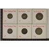 Image 1 : 6 NEW ZEALAND SILVER COINS: 1933 & 34 THREE PENCE,