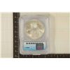 Image 2 : 2001 AMERICAN SILVER EAGLE ICG MS70 1 OZ. SILVER