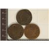 Image 1 : 3 US LARGE CENTS WITH PROBLEMS: HOLED & FLAT EDGE