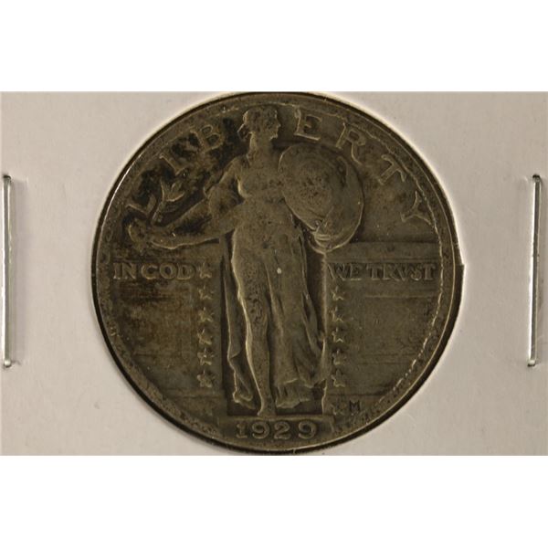 1929 SILVER STANDING LIBERTY QUARTER