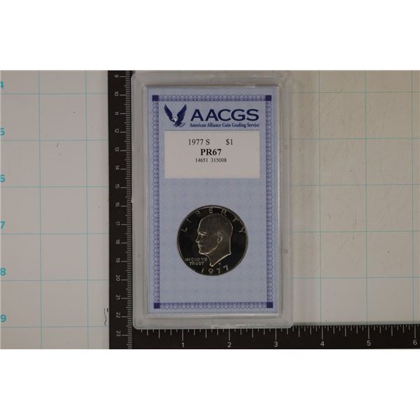1977-S PROOF IKE DOLLAR PROOF IN HARD PLASTIC CASE
