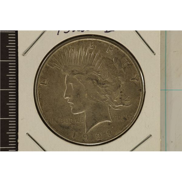1922-D PEACE SILVER DOLLAR