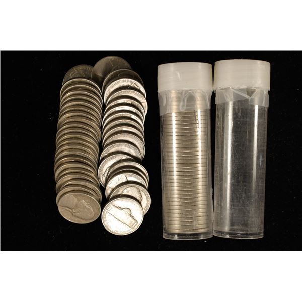 2 SOLID DATE $2 ROLLS OF JEFFERSON NICKELS: 1951-D