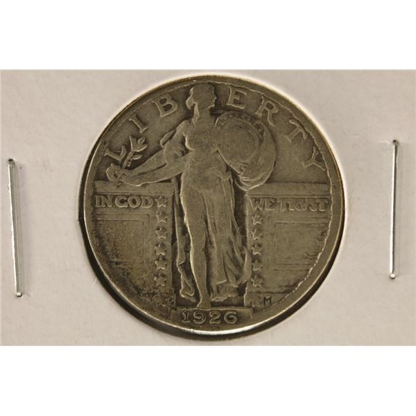 1926 SILVER STANDING LIBERTY QUARTER