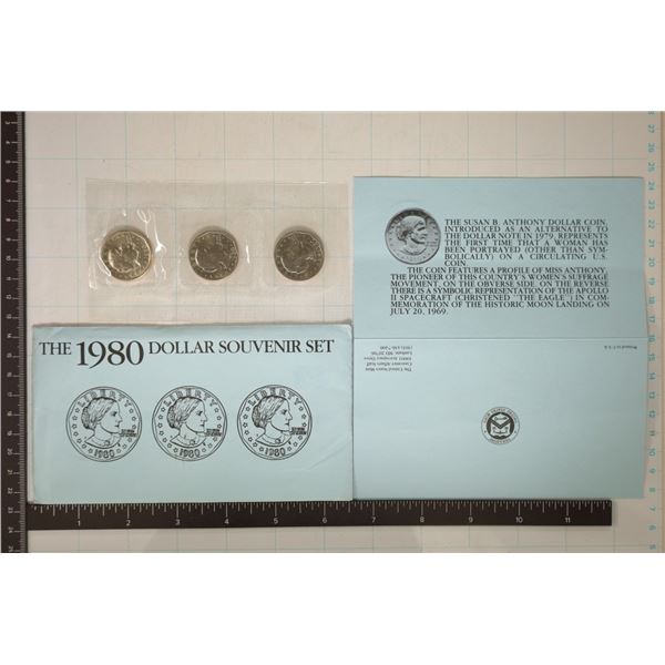 1980-P/D/S SBA DOLLAR SOUVENIR SET IN ENVELOPE &