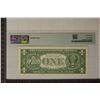 Image 2 : 1957 US $1 SILVER CERT PMG 63 CHOICE UNC, SMALL