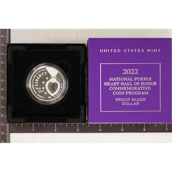 2022-W US PF SILVER DOLLAR PURPLE HALL OF