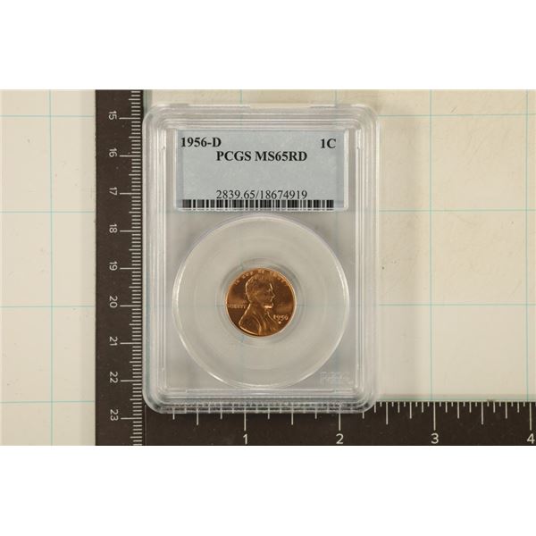1956-D LINCOLN WHEAT CENT PCGS MS65RD