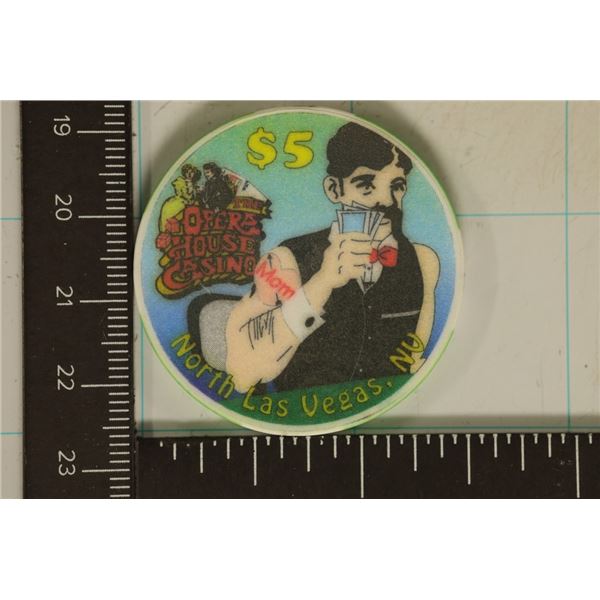 $5 CASINO CHIP "OPERA HOUSE" 1997 MOTHERS DAY