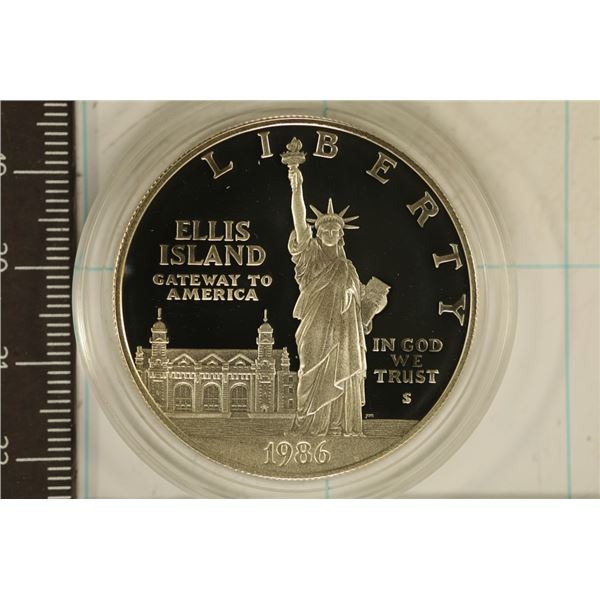 1986-S STATUE OF LIBERTY US SILVER DOLLAR PROOF