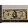 Image 1 : 1934-A US $5 NORTH AFRICA SILVER CERT. YELLOW