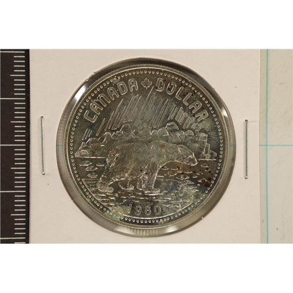 1980 CANADA $1 SILVER POLAR BEAR .3750 OZ. ASW