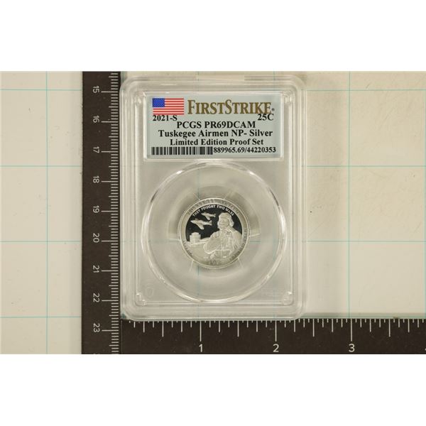 2021-S SILVER TUSKEGEE AIRMEN N.P. QUARTER PCGS