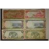 Image 2 : 6 JAMAICA BILLS: 2-1970-50 CENT, 2-1989-$1 AND