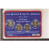 Image 2 : 2020 KENNEDY AND NATIVE AMERICAN 4 COIN SET WITH