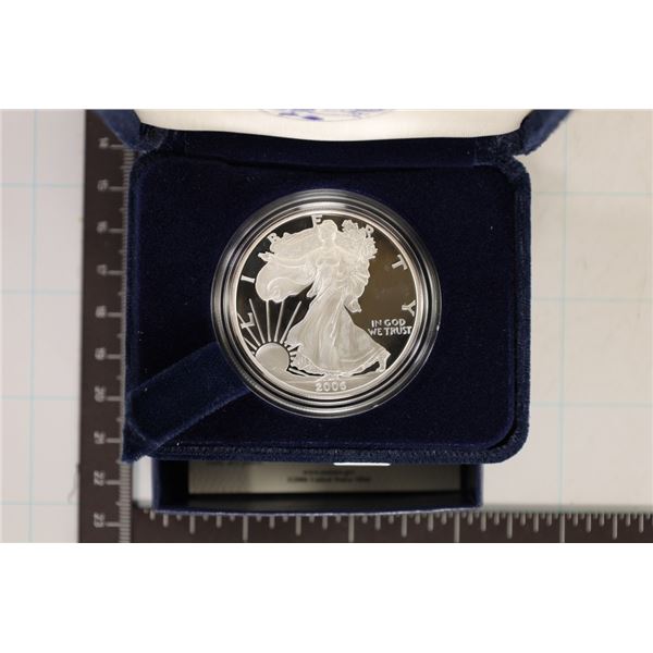 2006-W PROOF AMERICAN SILVER EAGLE WITH CERT,