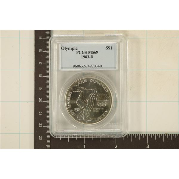 1983-D US OLYMPIC SILVER DOLLAR MS69
