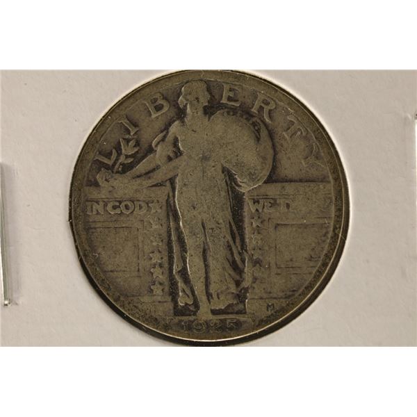 1925 SILVER STANDING LIBERTY QUARTER