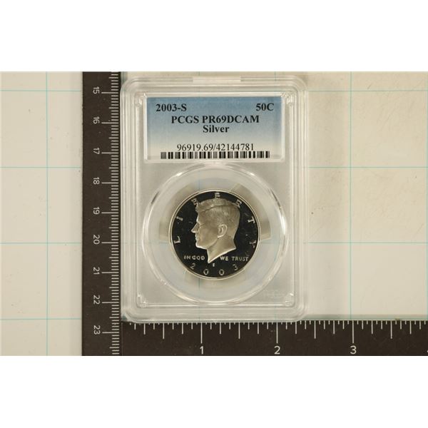 2003-S SILVER KENNEDY HALF DOLLAR PCGS PR69 DCAM