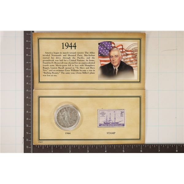 WALKING LIBERTY COIN & STAMP SET FEATURING 1944
