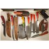 Image 1 : 11 BRAND NEW KNIVES: 9 DAMSCUS STEEL & 2 CARBON
