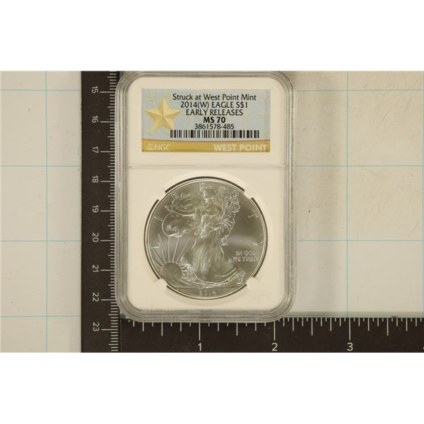 2014 (W) AMERICAN SILVER EAGLE NGC MS70 EARLY