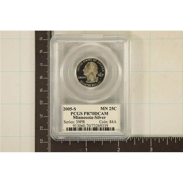 2005-S SILVER MINNESOTA QUARTER PCGS PR70 DCAM