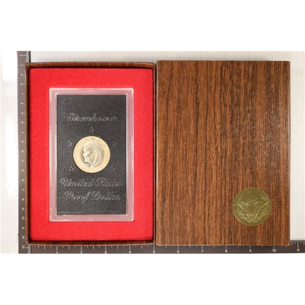 1974-S PROOF IKE SILVER DOLLAR (BROWN PACK)
