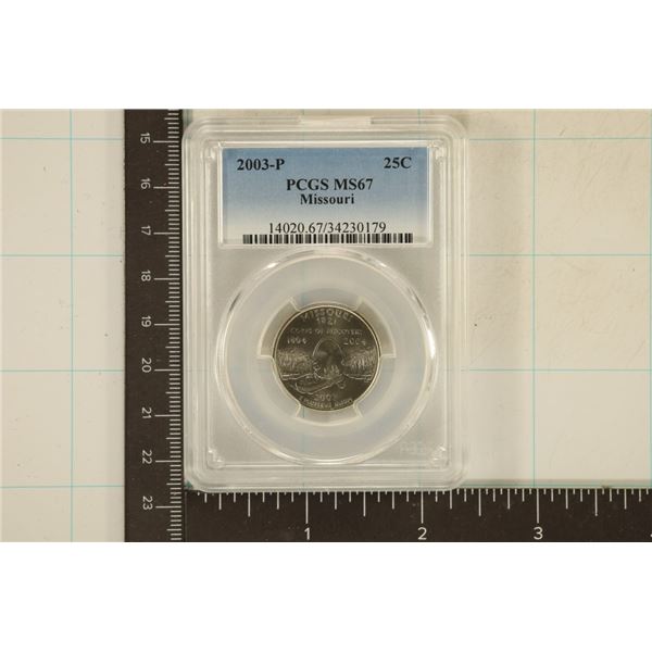 2003-P MISSOURI QUARTER PCGS MS67