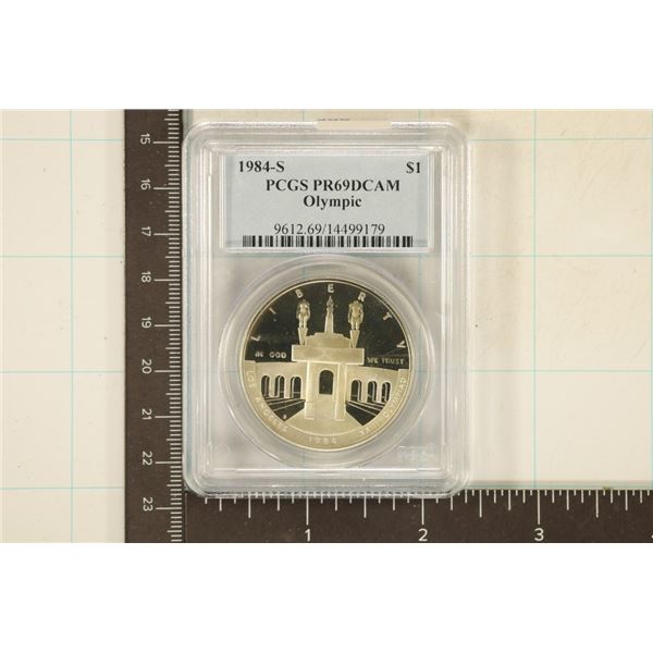 1984-S OLYMPIC US SILVER DOLLAR PCGS PR69 DCAM