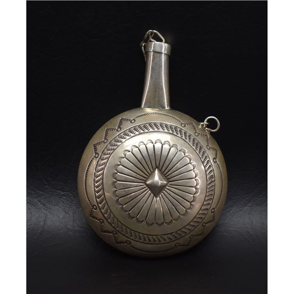 NAVAJO SILVER TABACCO CANTEEN