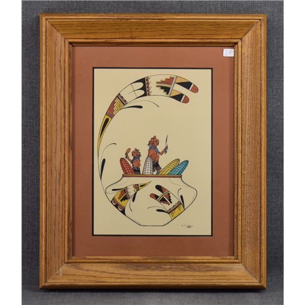 HOPI PAINTING (EDGAR SUMATZKUKU)