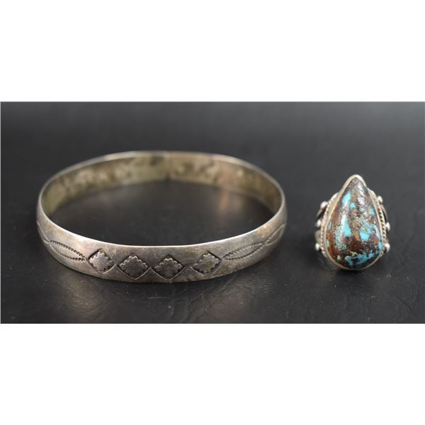 NAVAJO RING AND BRACLET