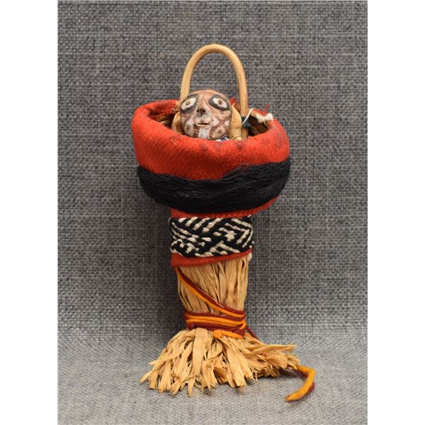 MOHAVE POTTERY DOLL AND CRADLE