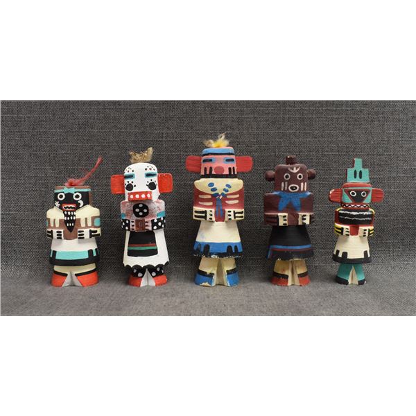 FIVE HOPI  RT 66 KACHINAS