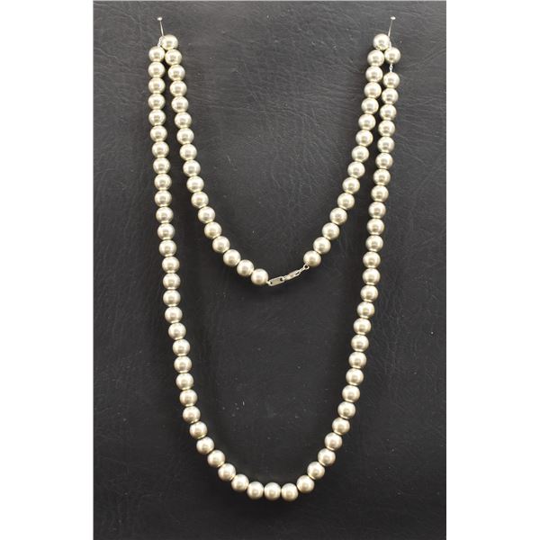 SILVER BEAD NECKLACE