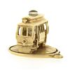 Image 6 : Vintage 14K Gold Detailed Cable Car w/ Golden Gate Bridge Stanhope Charm Pendant
