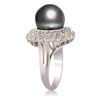 Image 3 : 12.0mm Tahitian Cultured Pearl and 1.37 ctw Diamond 14K White Gold Ring